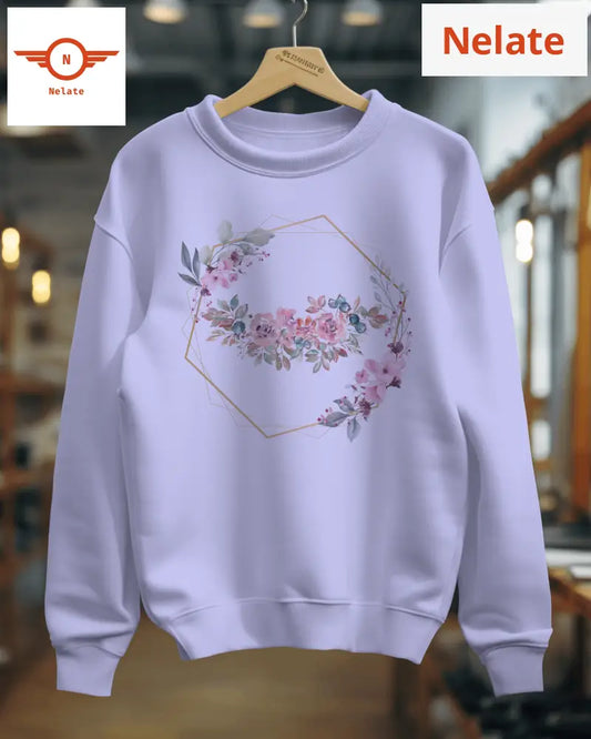 ’Aesthetic Floral Theme’ Women’s Sweatshirt