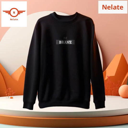 Be Brave Black Sweatshirt For Men
