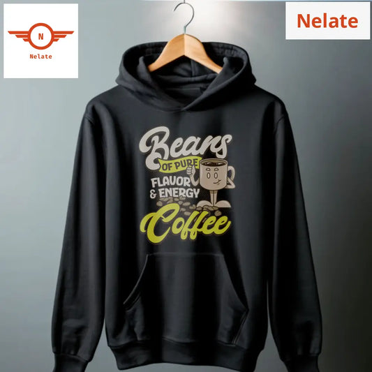 Beans Of Pure Flavor - Black Hoodie For Men