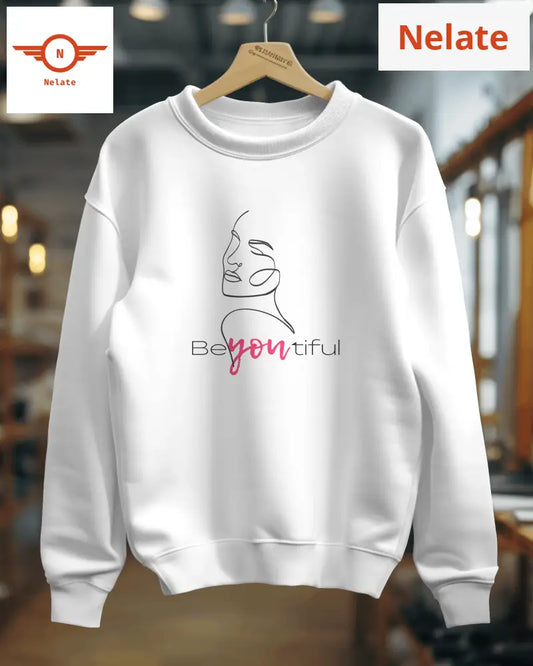 Beyoutiful Womens White Sweatshirt