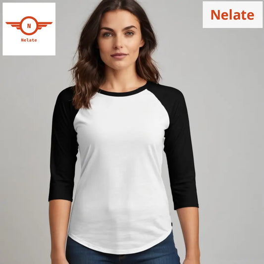 Black Sleeve White Raglan T-Shirt