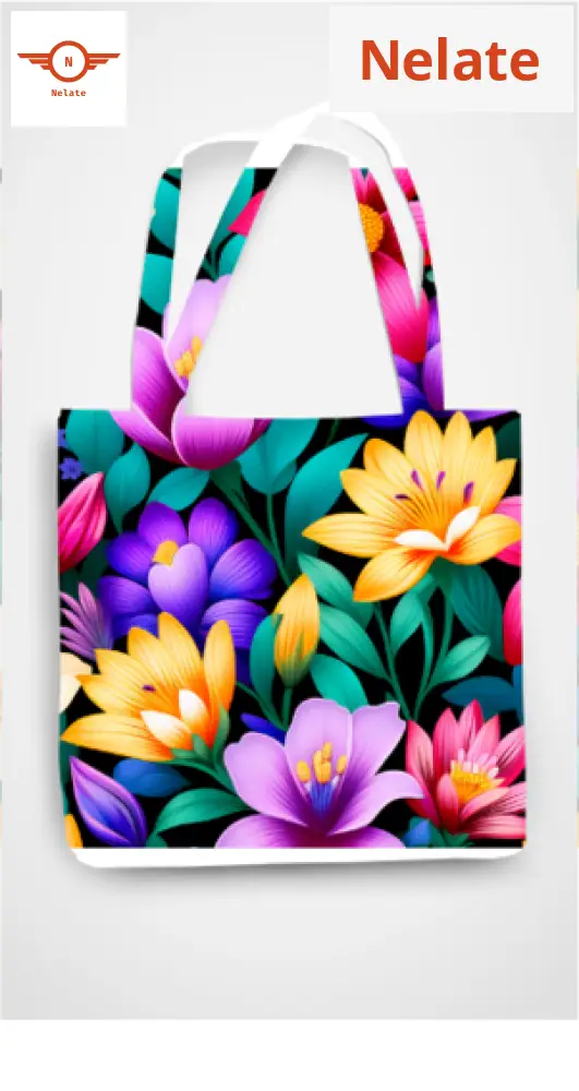 Colorful Flower Theme Exclusive Tote Bag