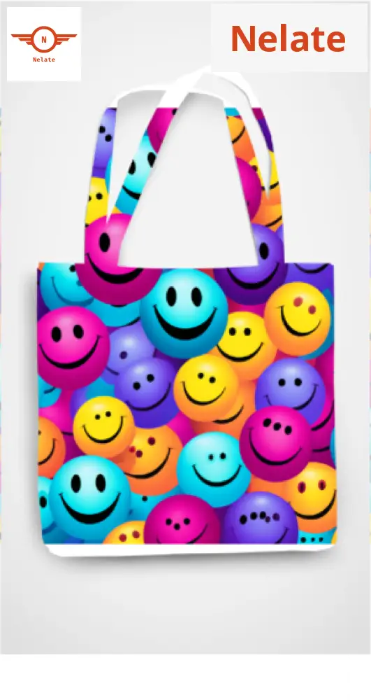 Colorful Smiley Theme Exclusive Tote Bag
