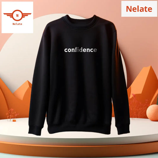 Confidence Black Sweatshirt For Men
