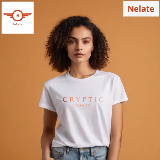 ’Cryptic Charm’ Women’s White T-Shirt