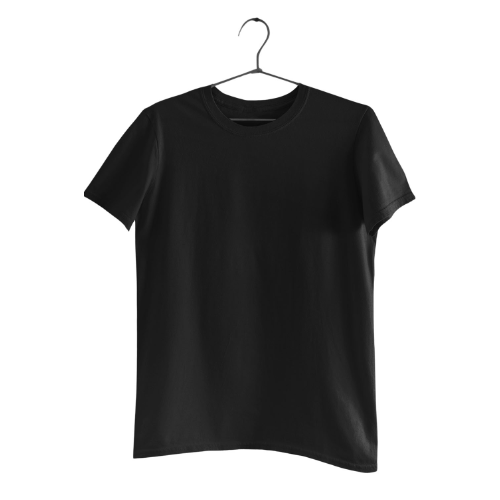 Nelate Plain Black T-Shirt For Men