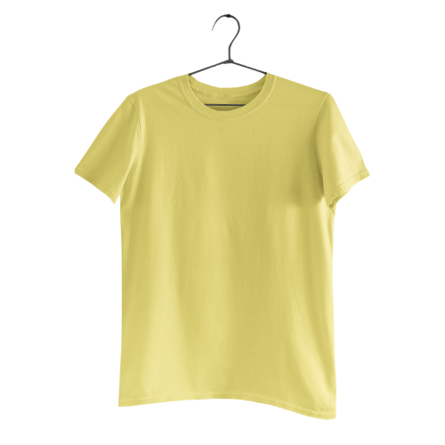 Nelate Plain Lemon Yellow T-Shirt For Men