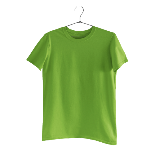 Nelate Plain Parrot Green T-Shirt For Men