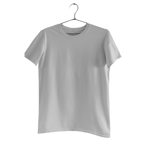 Nelate Plain Light Grey T-Shirt For Men
