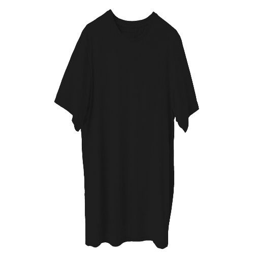 Nelate Plain Oversized T-Shirt (Black)