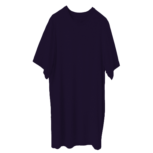 Nelate Plain Oversized T-Shirt (Navy Blue)