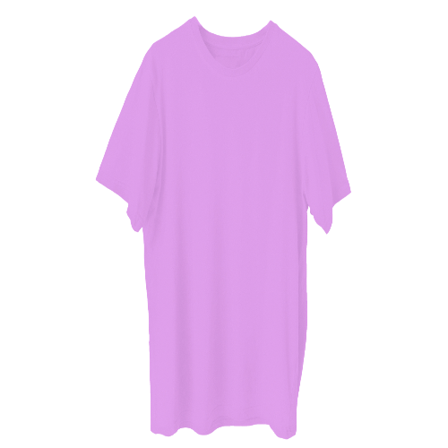 Nelate Plain Oversized T-Shirt (Lavender)