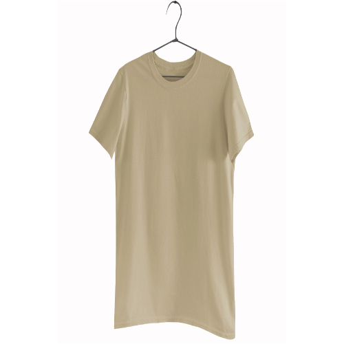Nelate Plain Oversized T-Shirt (Beige)