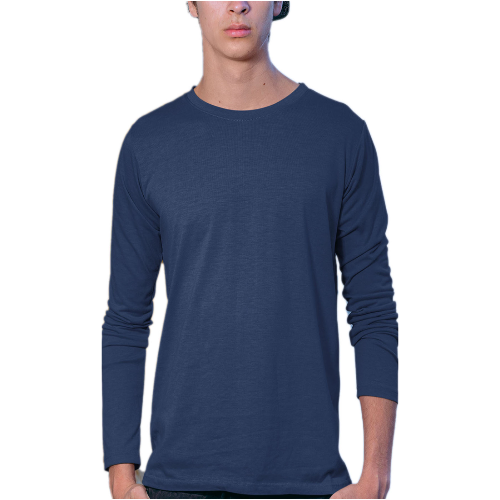 Nelate Men’s Full Sleeve T-Shirt (Navy Blue)