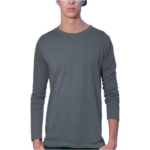 Nelate Men’s Full Sleeve T-Shirt (Grey)