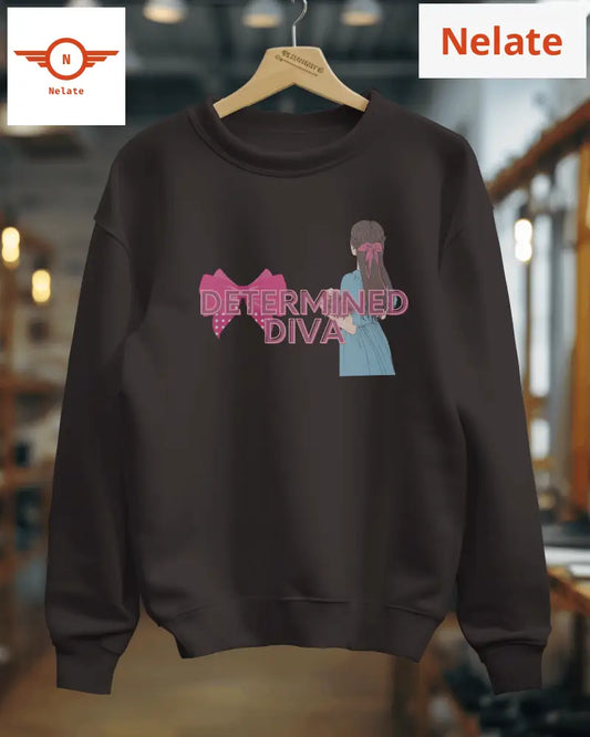 Determined Diva Womens Black Sweatshirt