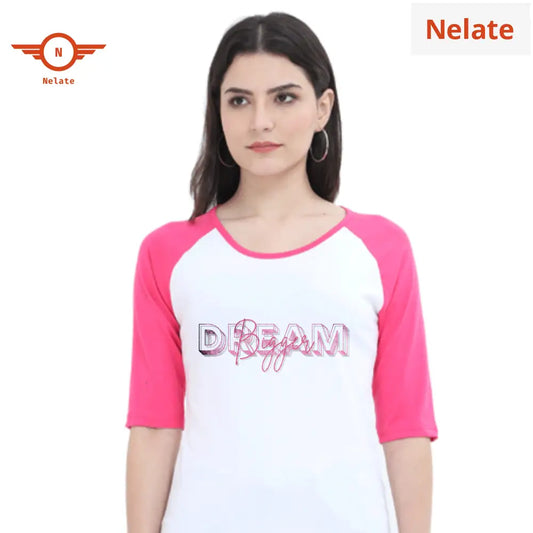 ’Dream Bigger’ Women’s Raglan T-Shirt