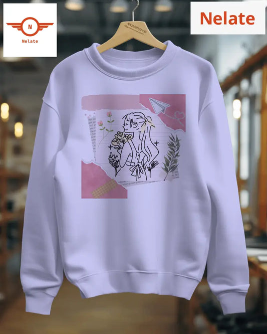 ’Elegant Women Theme’ Lavender Women’s Sweatshirt