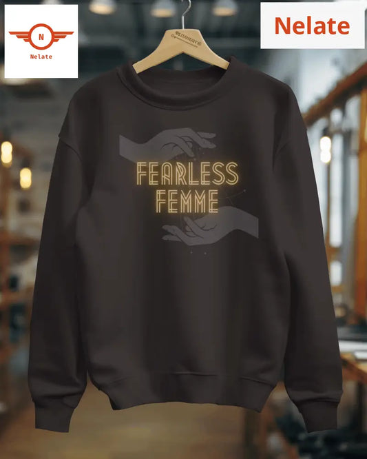 Fearless Femme Womens Black Sweatshirt