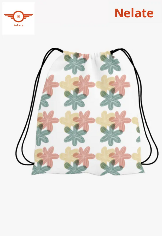 Floral Pattern Exclusive Drawstring Bag