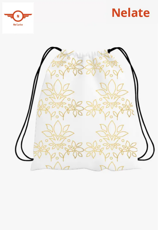 Golden Pattern Exclusive Drawstring Bag