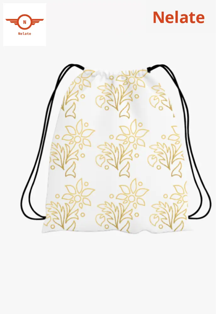 Golden Pattern Exclusive Drawstring Bag