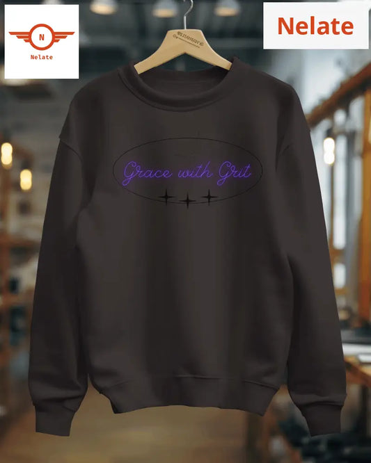 Grace With Grit Womens Black Sweatshirt