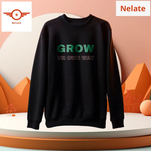 Grow Your Own Way Black Sweatshirt For Men