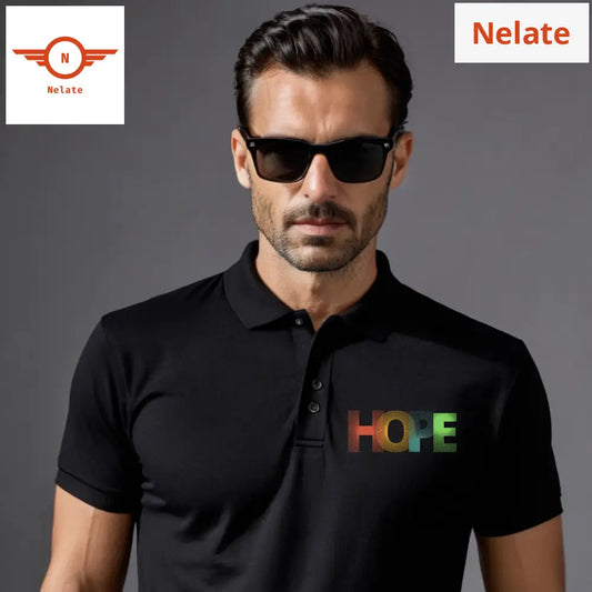 Hope Text Printed Polo T-Shirt