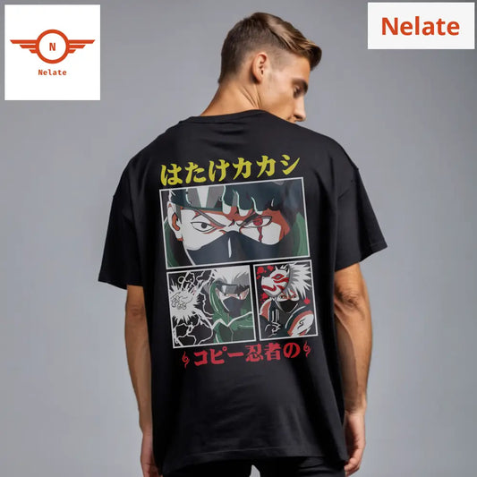 Kakashi Hatake - Black Oversized T-Shirt