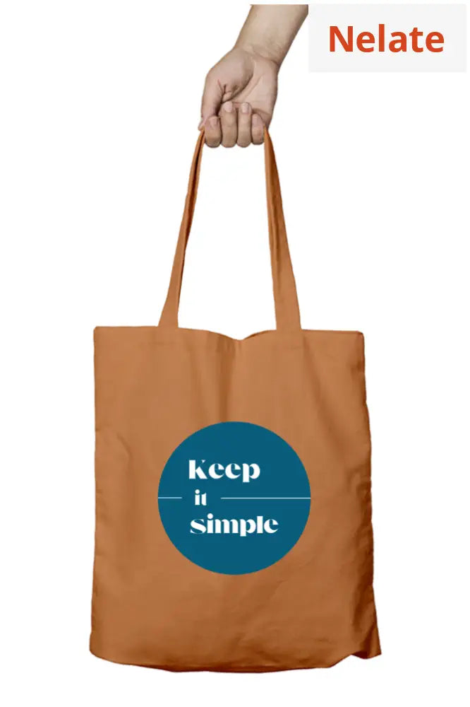 ’Keep It Simple’ Tote Bag Zipper Khaki / Standard
