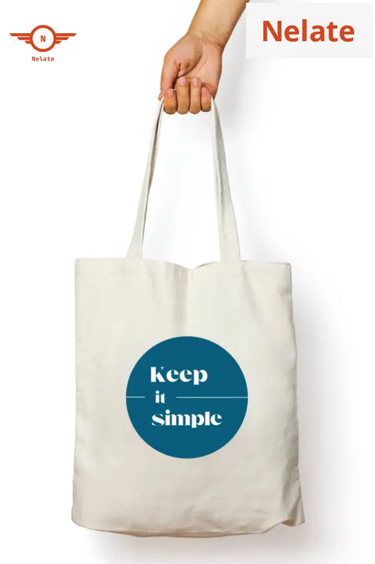 ’Keep It Simple’ Tote Bag Zipper White / Standard