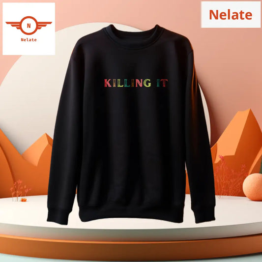 Killing It Black Sweatshirt For Men
