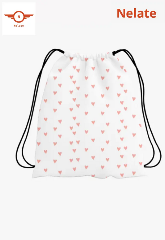 Little Hearts Pattern Exclusive Drawstring Bag