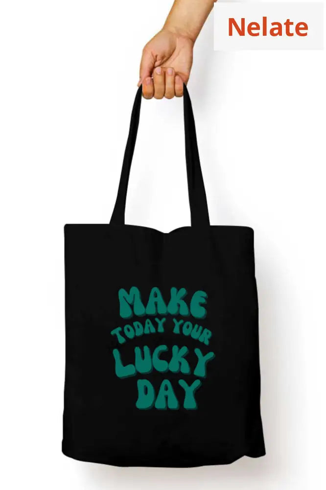 ’Lucky Day’ Tote Bag Zipper Black / Standard