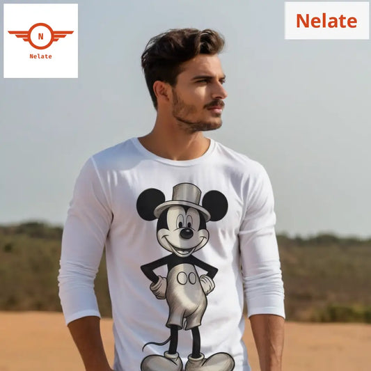 Mickey Mouse Full Sleeves White T-Shirt