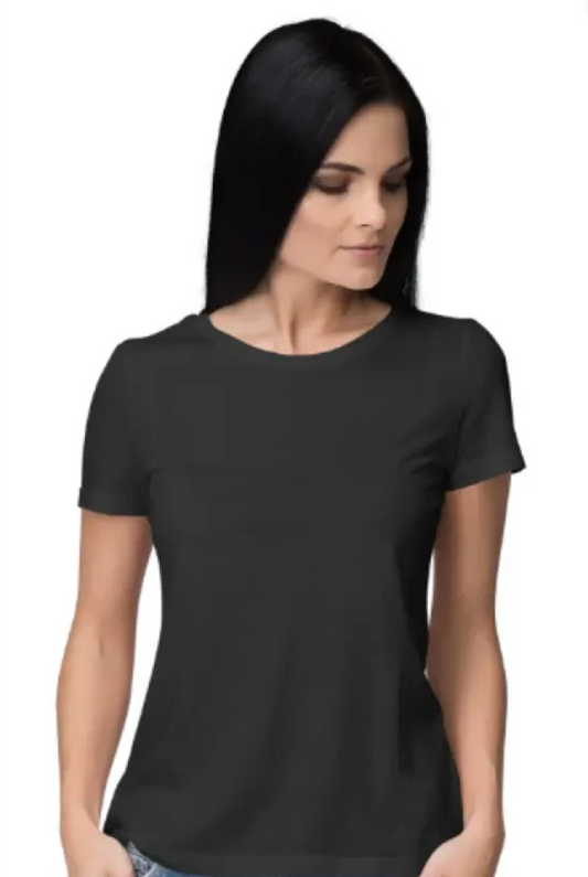 Nelate Black T-Shirt For Women