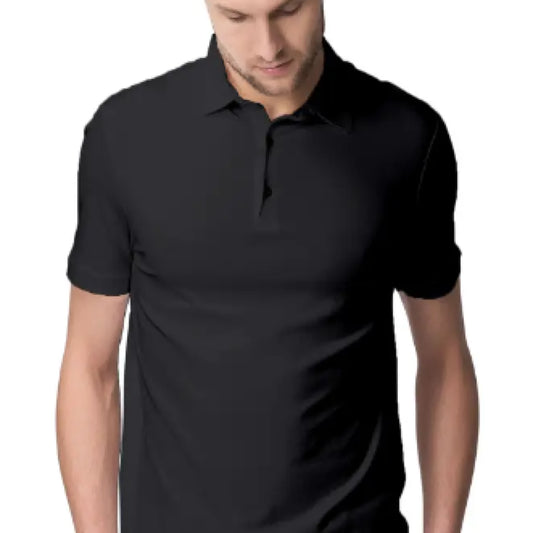 Nelate High Quality Black Polo T-Shirt