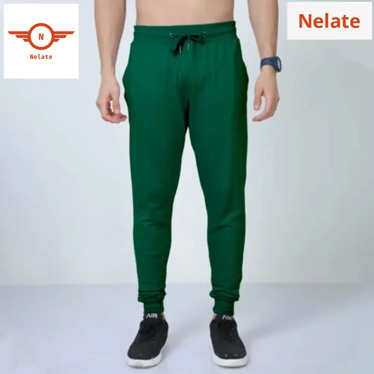 Nelate High Quality Green Mens Joggers