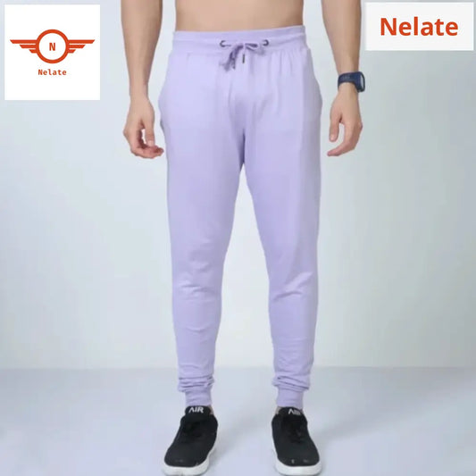 Nelate High Quality Lavender Mens Joggers