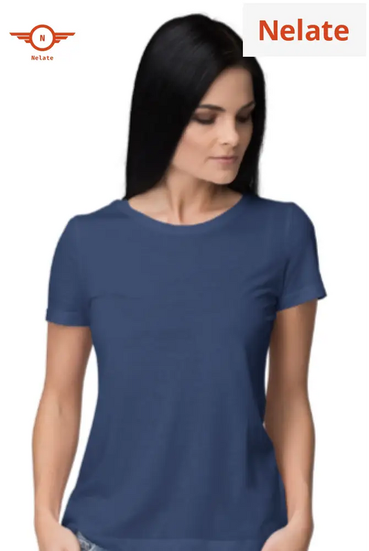 Nelate Navy Blue Women’s T-Shirt