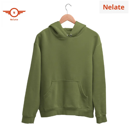 Nelate Olive Green Hoodie For Men