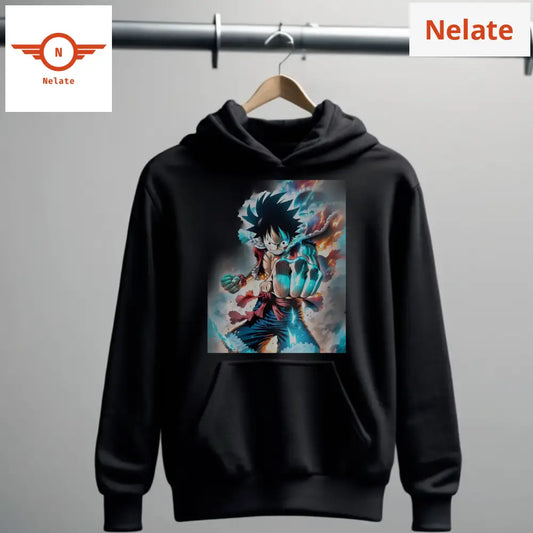 One Piece Luffy Black Hoodie For Men