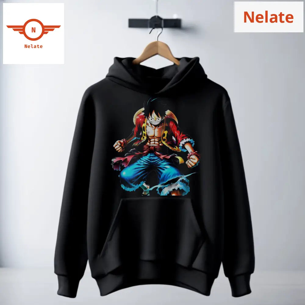 One Piece Luffy Exclusive Black Hoodie For Men