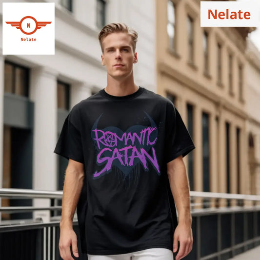 Romantic Satan - Black Oversized T-Shirt