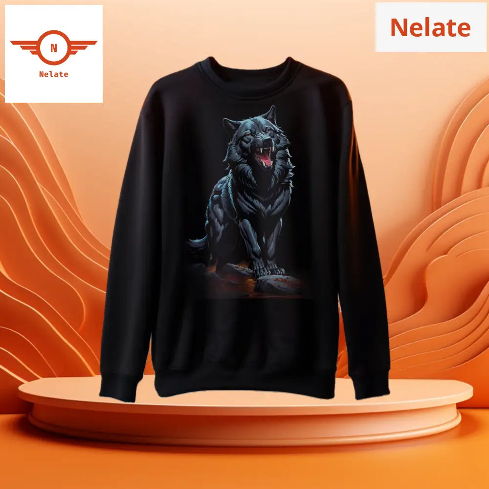 Scary Black Wolf - Sweatshirt For Men