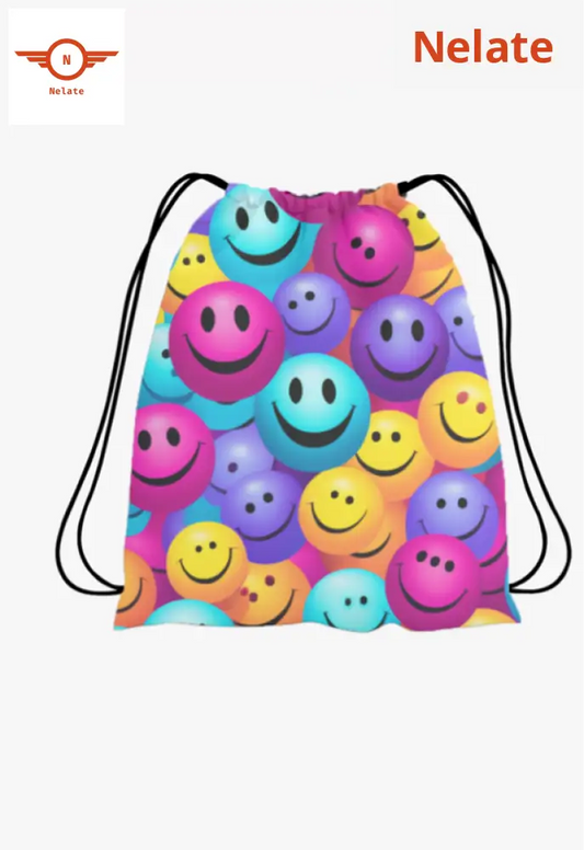 Smiley Pattern Exclusive Drawstring Bag