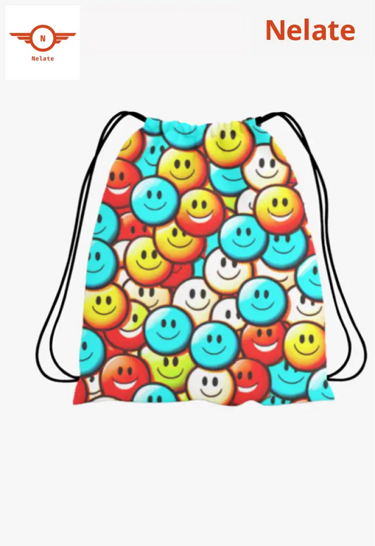 Smiley Pattern Exclusive Drawstring Bag
