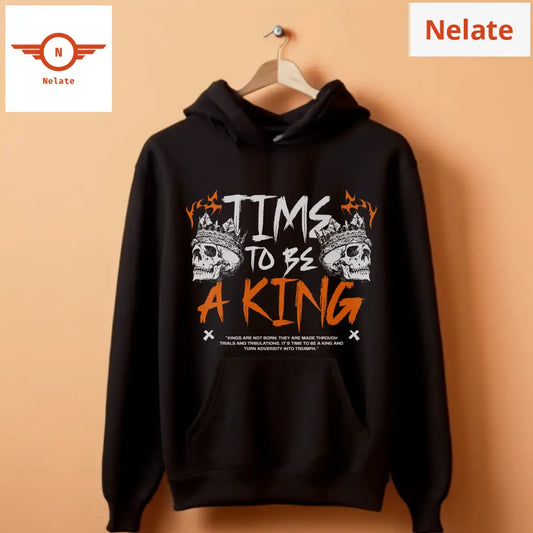 Time To Be A King - Black Hoodie For Men