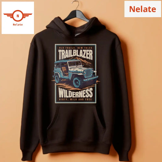 Trailblazer Wilderness - Black Hoodie For Men